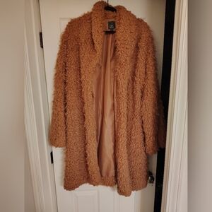 Wild Fable Women's Blush Pink Teddy Fur Jacket